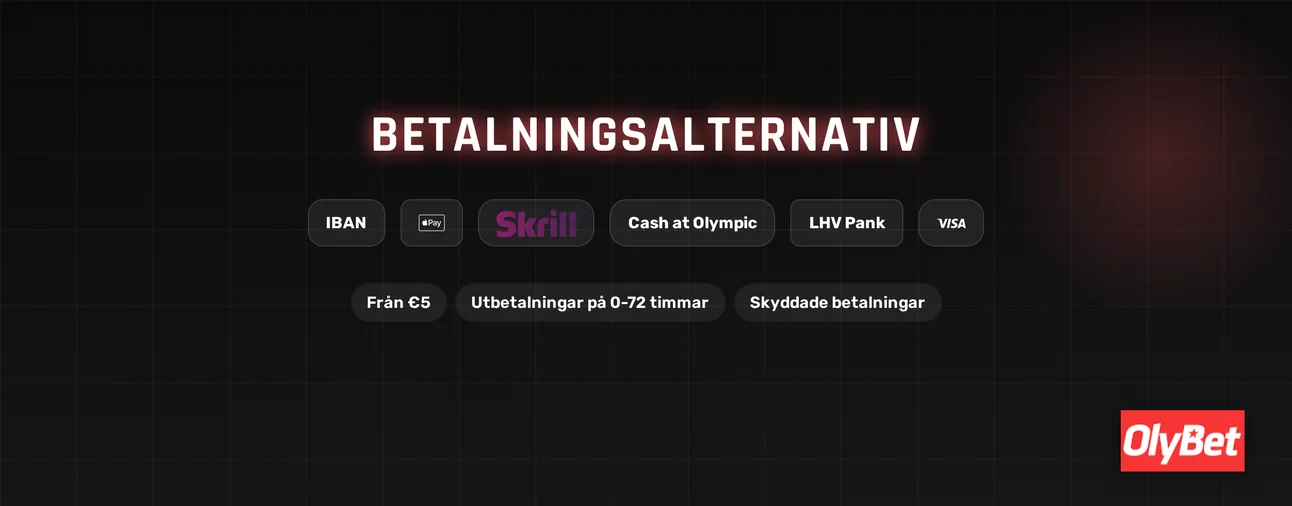 Granska betalningsmetoder OlyBet Casino
