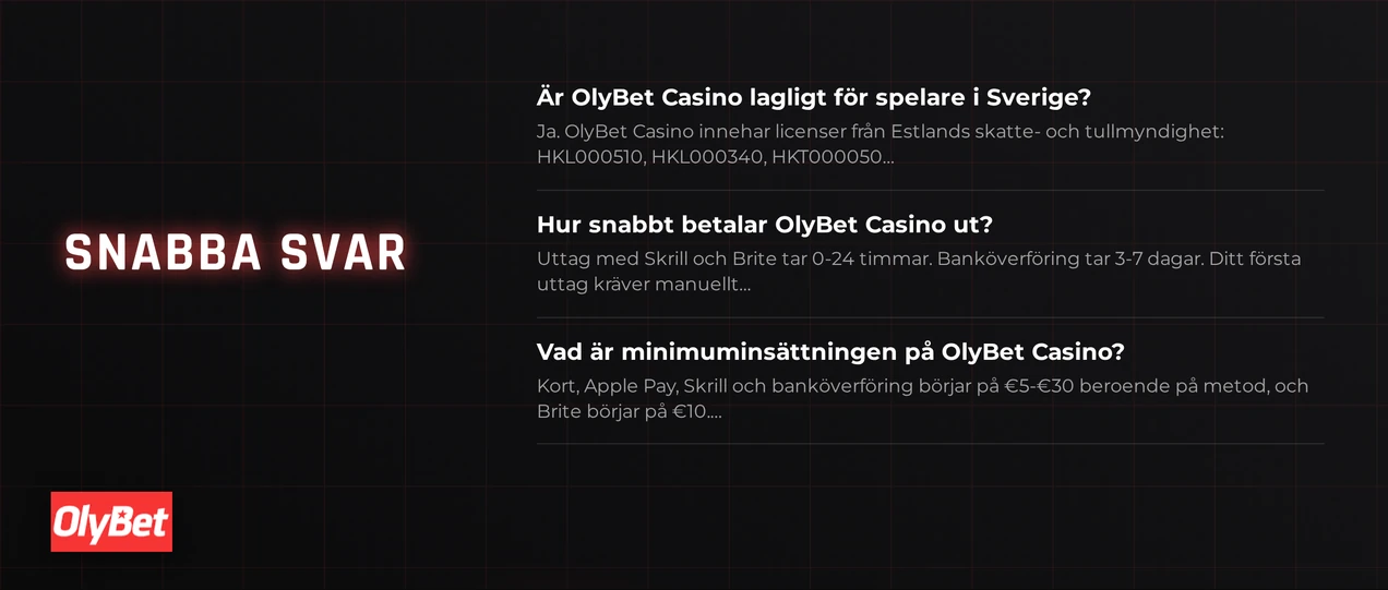 Vanliga frågor översikt
