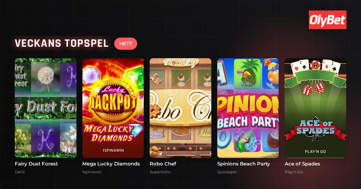Bläddra bland veckans topspel