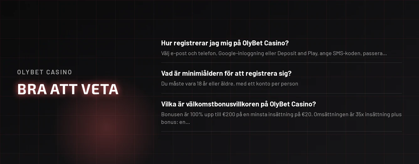 Läs vanliga frågor om registrering.